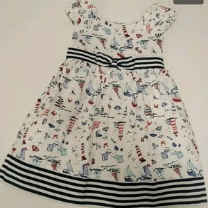 Camilla Sailboat Lighthouse Dress Blue Red White 2T NWT